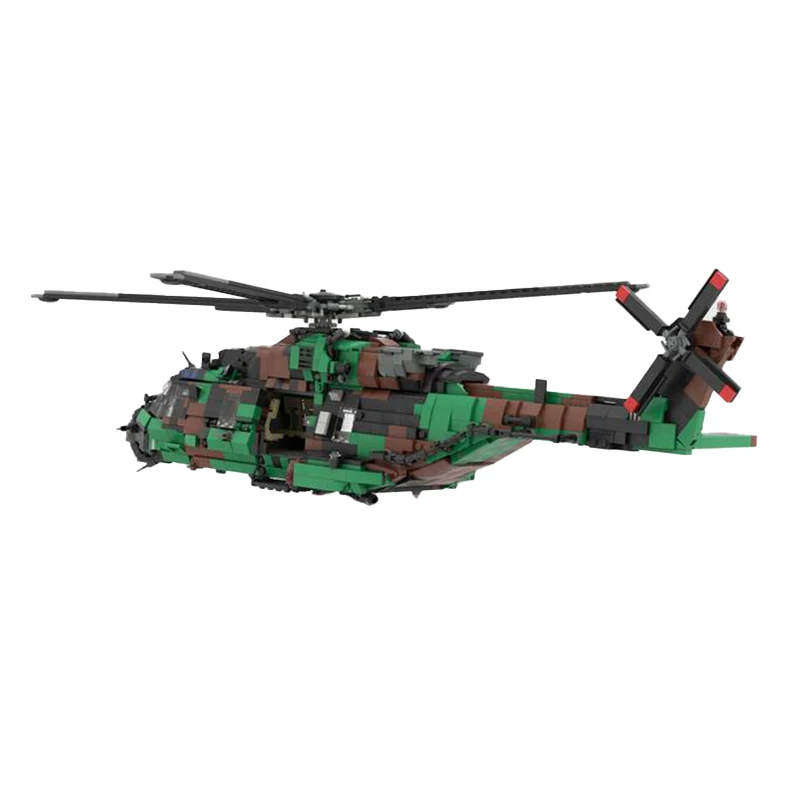 MOC Militare NHIndustries NH-90 Aerei da trasporto tattico Building Blocks Modello Mattoni tecnici Assemblaggio Giocattolo Set regalo per bambini fai da te