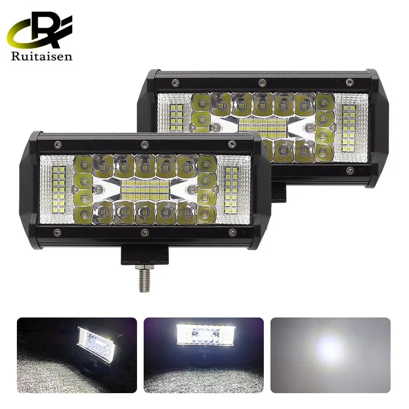 7 Inch led Work Light  Bar Spotlight Floodlight Combination 140W Driving Light for Car Tractor Boat Off-Road Truck SUV ATV