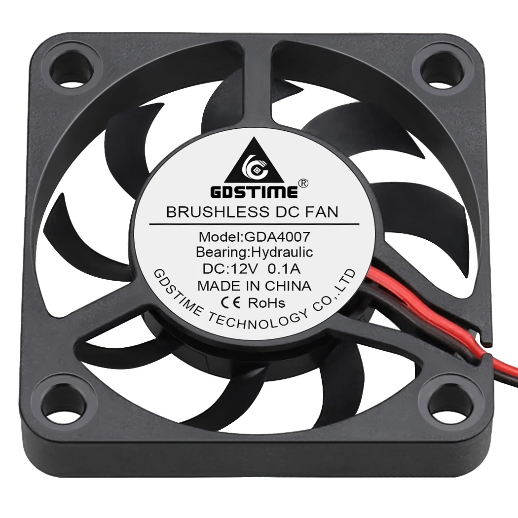 2 قطعة GDSTIME 4 سنتيمتر 40 مللي متر x 40 مللي متر x 7 مللي متر DC 12V 40x7 مللي متر فرش برودة 40 مللي متر x 7 مللي متر البسيطة التبريد محوري مروحة 40x40 مللي متر 4007