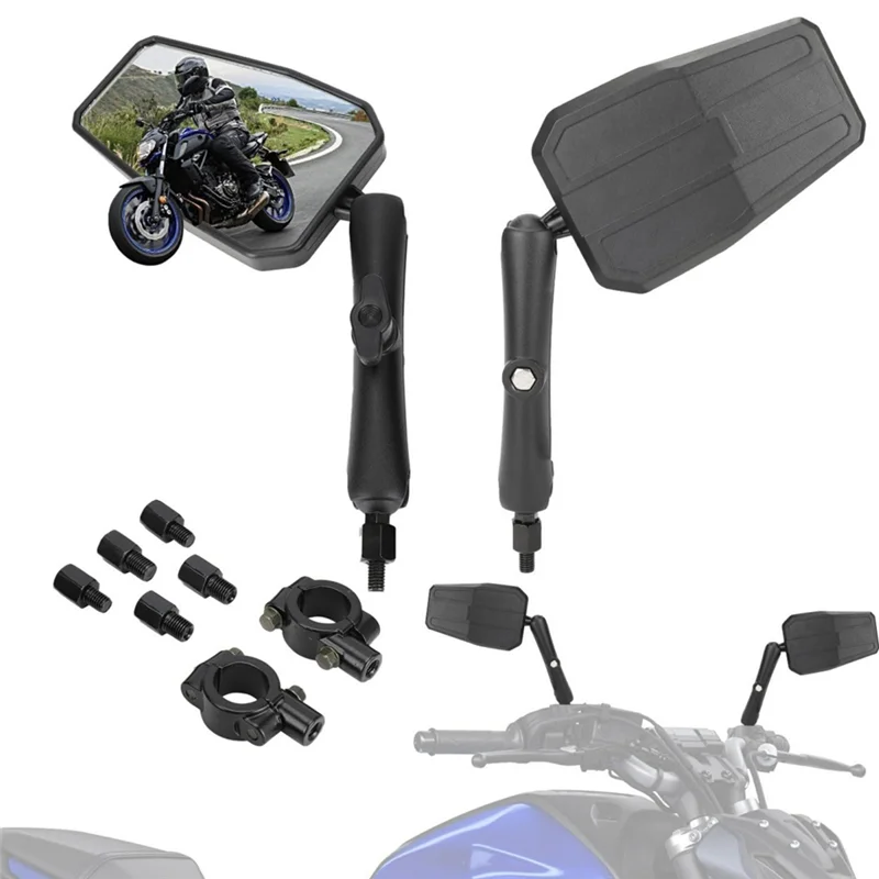 المرايا الجانبية ل ADV هوندا كاواساكي Versys KLR650 بينيلي مرآة الرؤية الخلفية مرآة الرؤية الخلفية للدراجات النارية