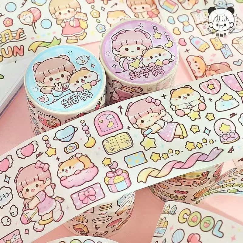 العودة إلى المدرسة Kawaii اشي أشرطة مجموعة لطيف ملصق اليابانية ورقة شريطٌ لاصق مجلة الديكور اللوازم المدرسية القرطاسية