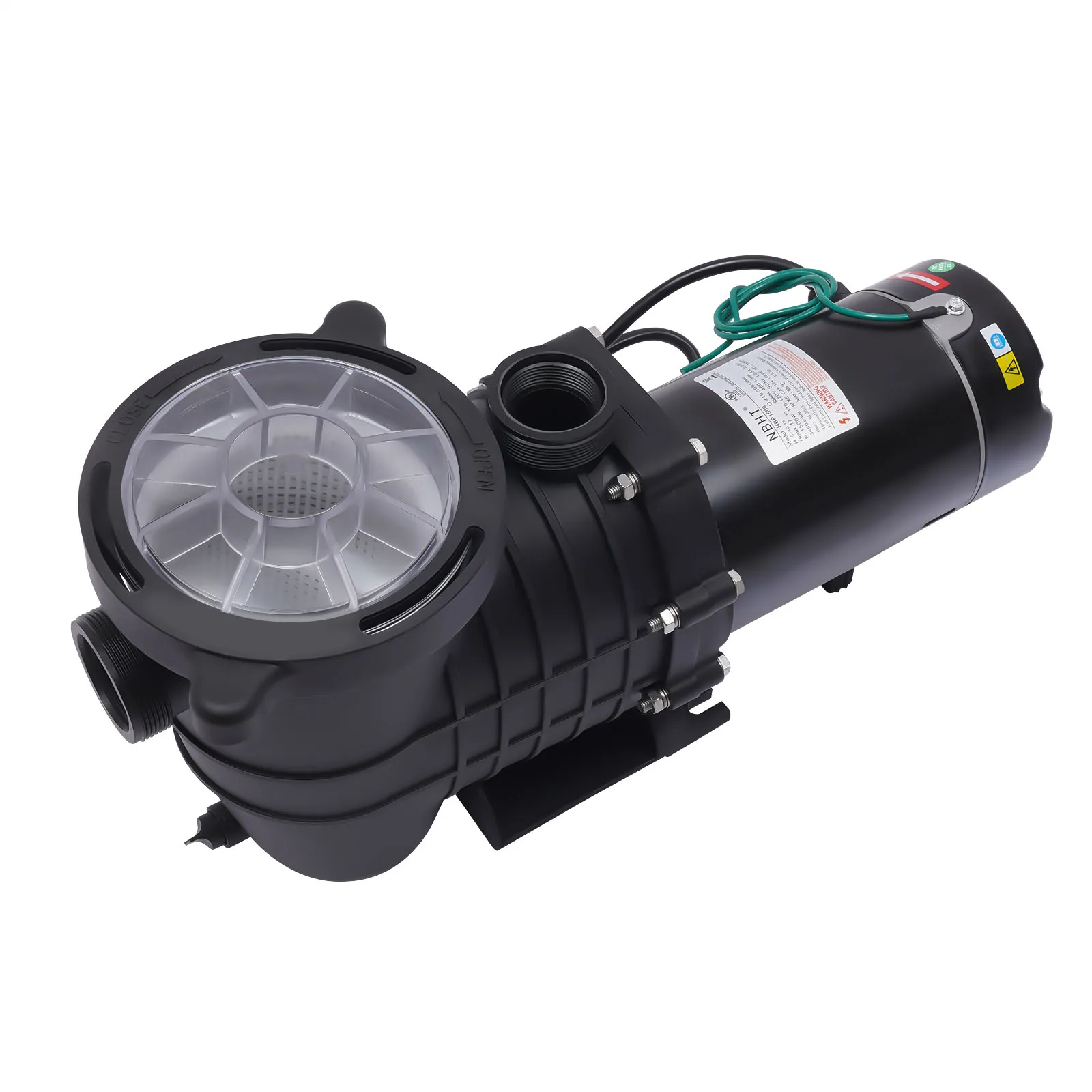 Pompa per piscina da 2,0 HP, cestello filtro motore pompa per piscina elettrica HBP1500, in/su terra, velocità di portabilità singola da 60 Hz