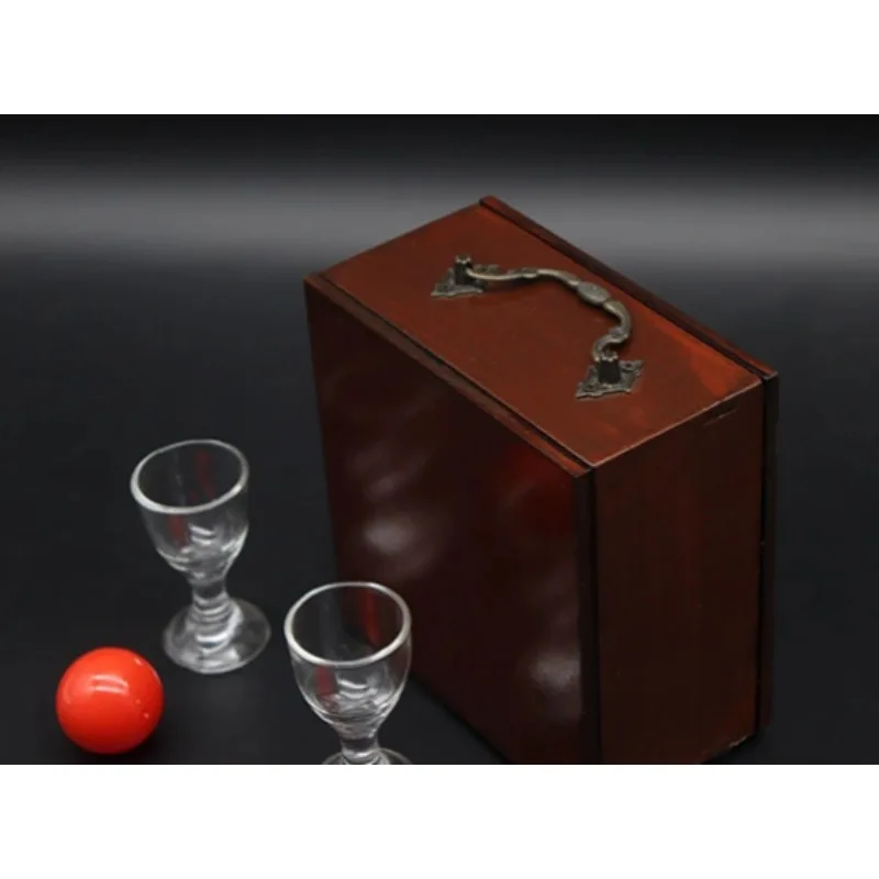 

Astroball Wooden Magic Cabinet Trick Ball Appears in Glass Goblet Close-Up Illusions Stage Magic Props Sponge & Plastic Balls
