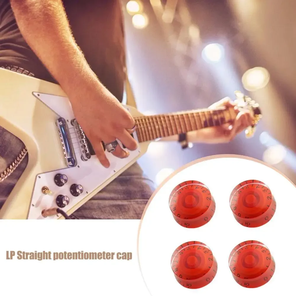 4pcs Electric Guitar Knob Cap Guitar Volume Tone Button Musical Instrument Classic Texture Supplies Parts Accessaries