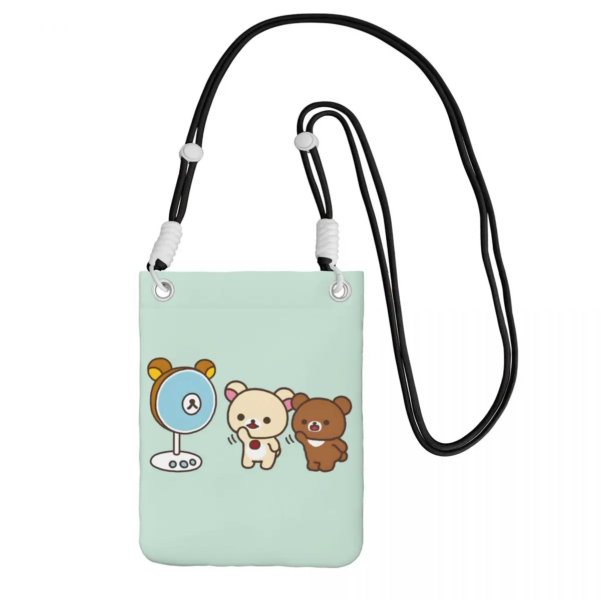 

Изготовленная на заказ сумка для мобильного телефона Rilakkuma для мужчин и женщин, крутая милая сумка через плечо, подходит для монет, мини-кошелек на плечо, кошелек