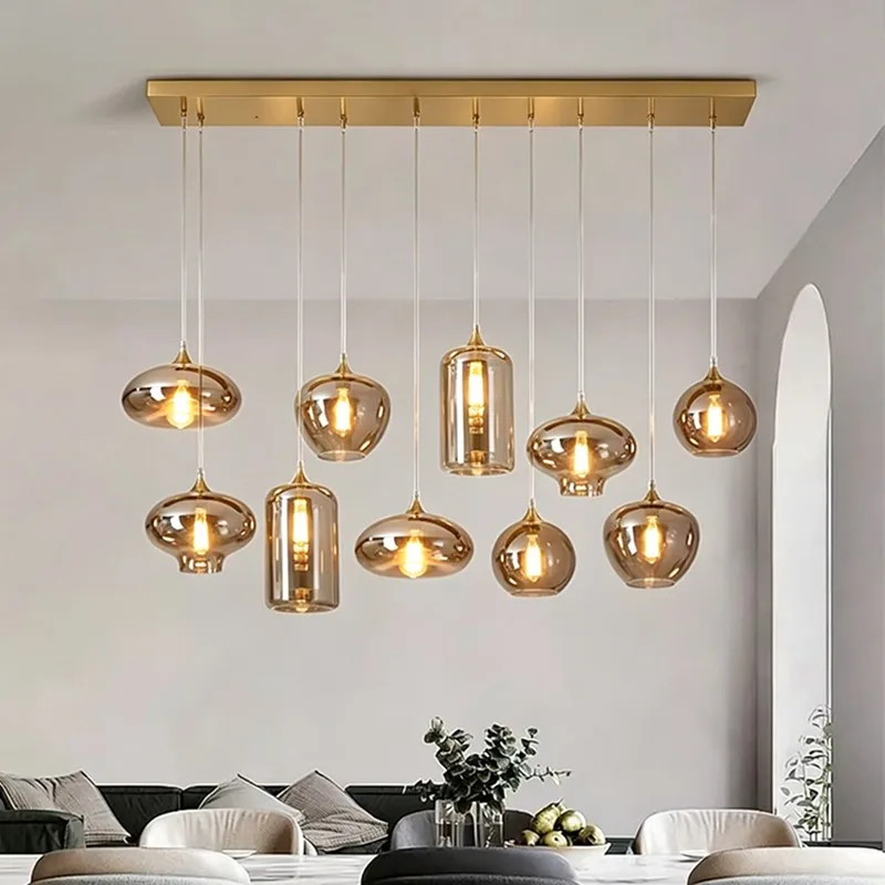 

Nordic minimalist home decor lighting fixtures, including living room chandeliers, bedroom and dining room chandeliers, and indo