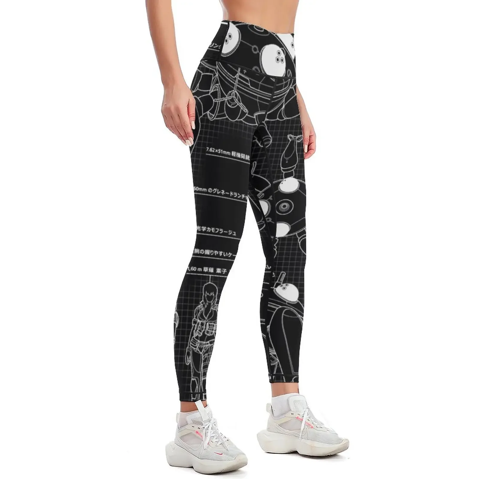 Tachikoma blueprint Leggings Tight fitting woman gym's sportswear Women sportwear Womens Leggings