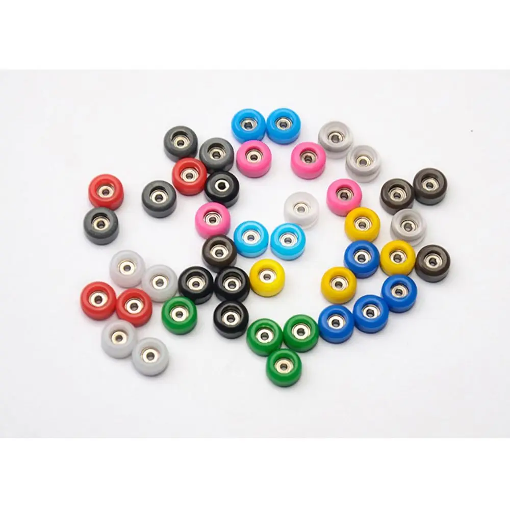 4Pcs Urethane CNC Bearing Wheel For Fingerboard Professional PU+Metal Mini Finger Skate Board Wheels