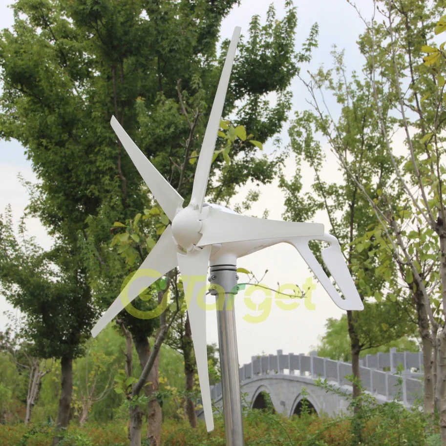 10KW Home Wind Power Turbine Generator 3000W 5000W 12V 24V 48V 5KW Free Energy Horizontal Windmill With Hybrid MPPT Controller