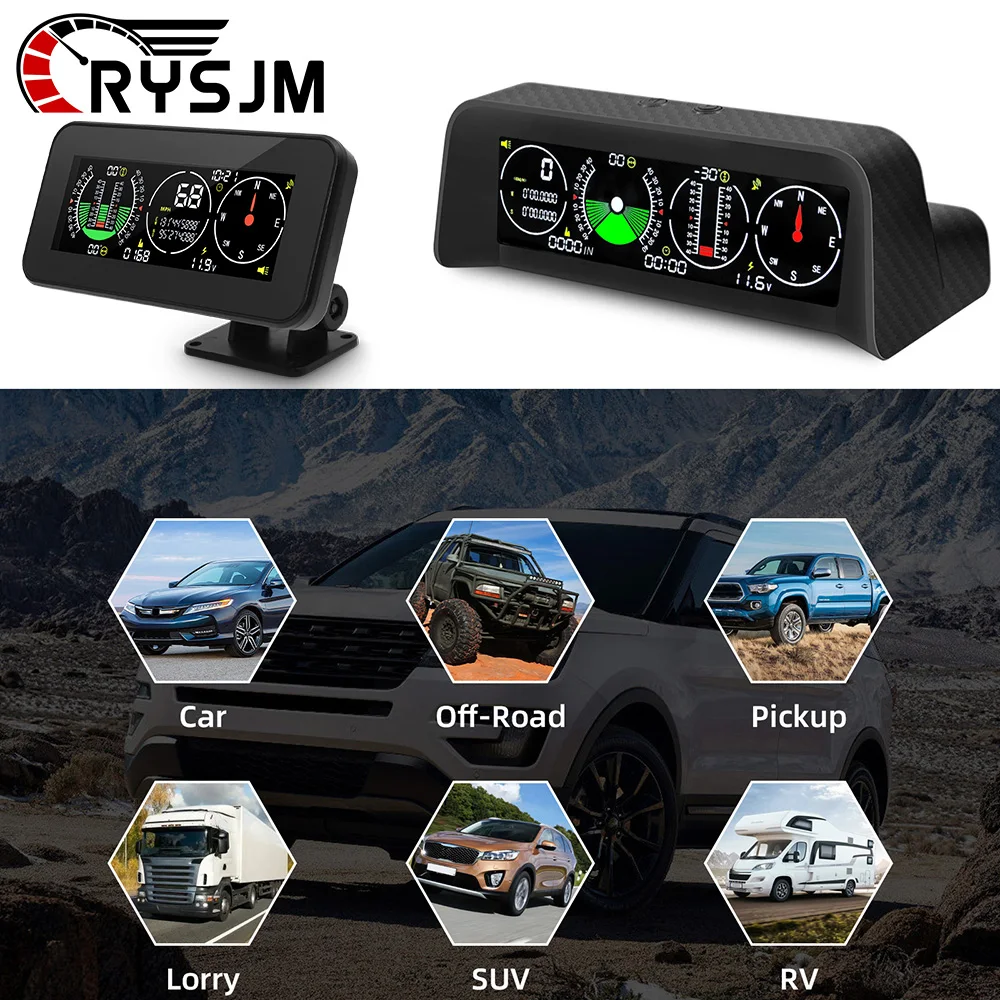 X90 M50 M60 Vehicle GPS Head Up Display Slope Meter Intelligent Horizontal HUD Speedometer Compass Inclinometer Car Electronic