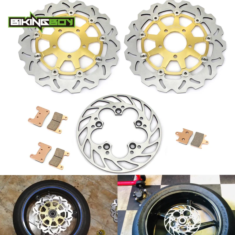 BIKINGBOY GSXR GSX-R 750 00 01 02 03 04 05 06 07 08 09 10 11 12 13 14 15 16 17 18 19 20 21 Передние и задние тормозные диски Роторы + колодки