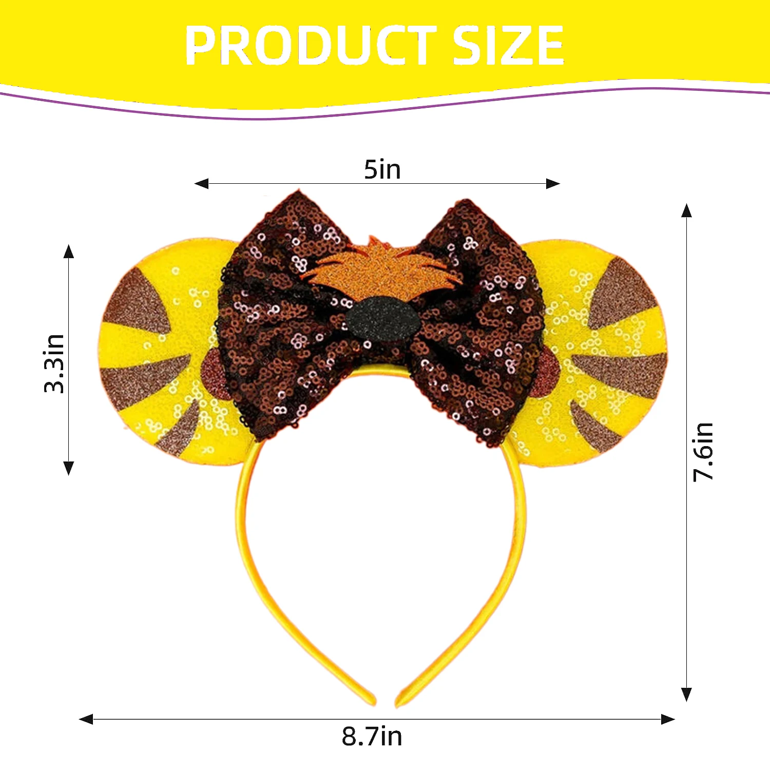 Anime The Lion King Mickey Mouse Hairbands Girls Carnival Bow Headbands Baby Cosplay Boar Pumbaa Ears Hair Accessories Children\'