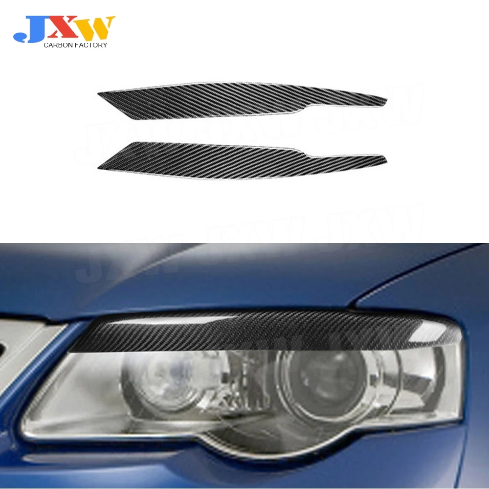 

for Volkswagen Passat B6 3C 2005-2010 Carbon Fiber Car Front Bumper Foglamp Eyelid Eyebrow Trims Car Styling Decoration