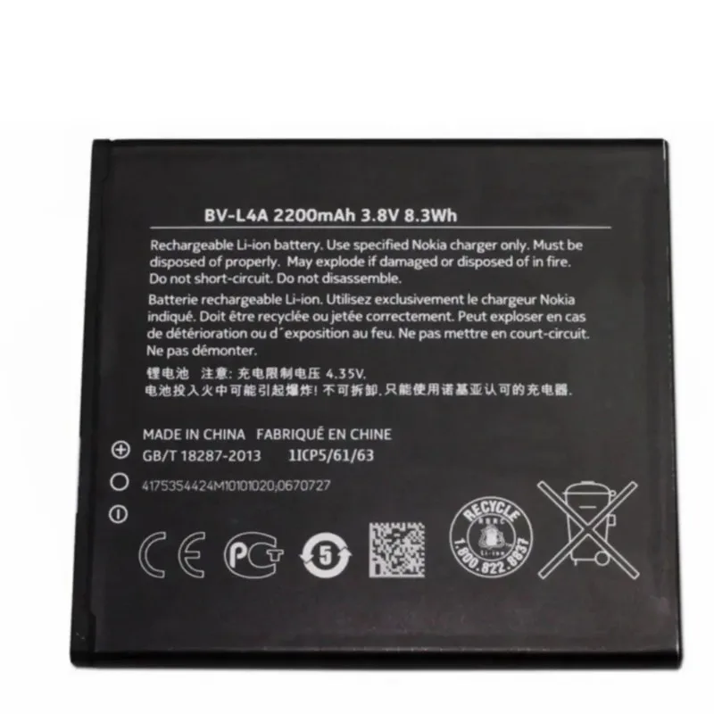 BV-L4A    battery 1905mah for Nokia RM-984 RM-985 Lumia830 Lumia 830 RM984 RM-1090 RM-1089  Cellphone batteries