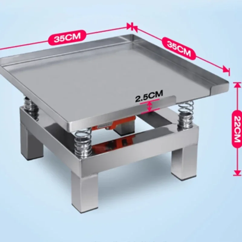 Nueva mesa de vibración pequeña mesa de vibración de hormigón plataforma de bloque de prueba de mortero de cemento plataforma de acero inoxidable