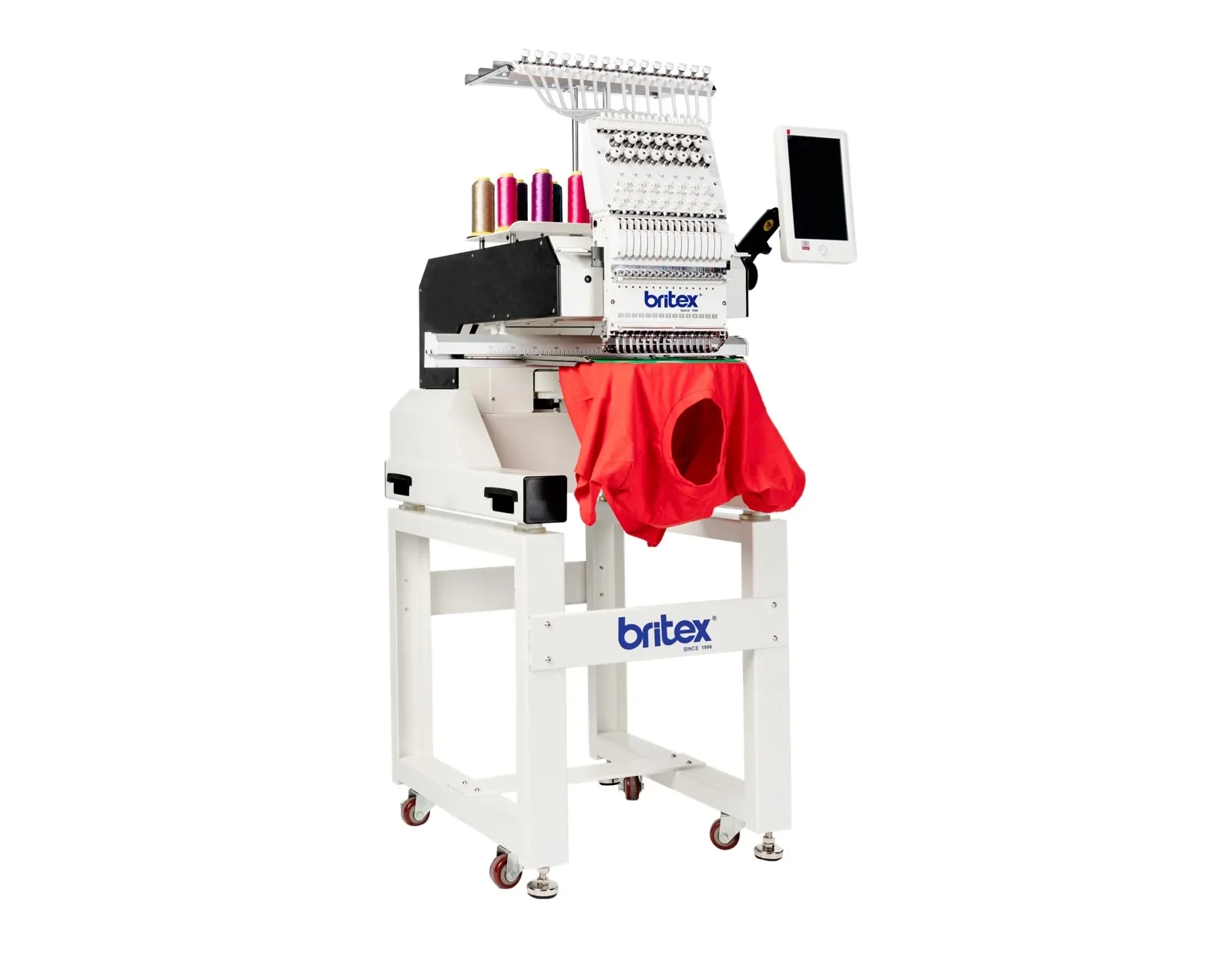 BR-1201 Single Head 12 Needles  Flat Cap T-shirt Hat Computerized Embroidery Machine 510x400mm