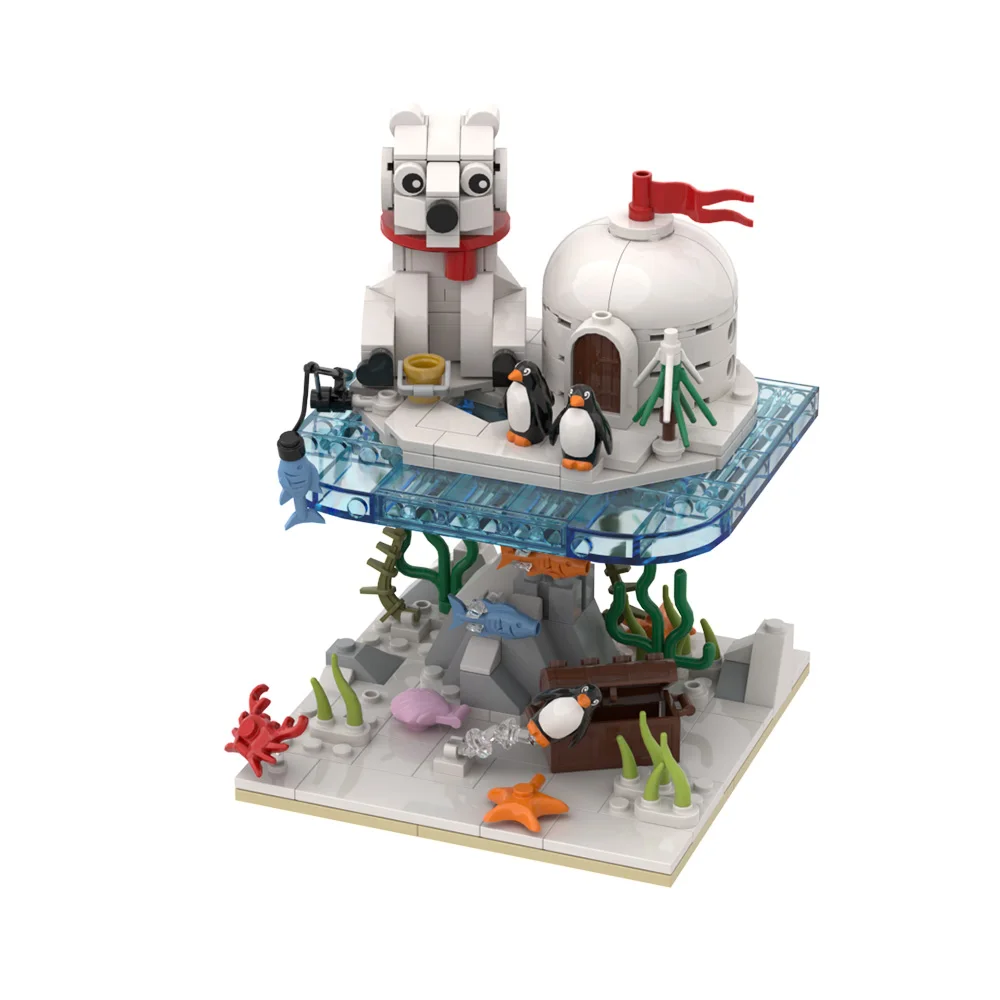 Gobricks Moc Kerst Winter Pinguïn Gebouw Blcoks Dier Pinguïn Creativiteit Idee Bakstenen Model Speelgoed Kinderen Kerstcadeau