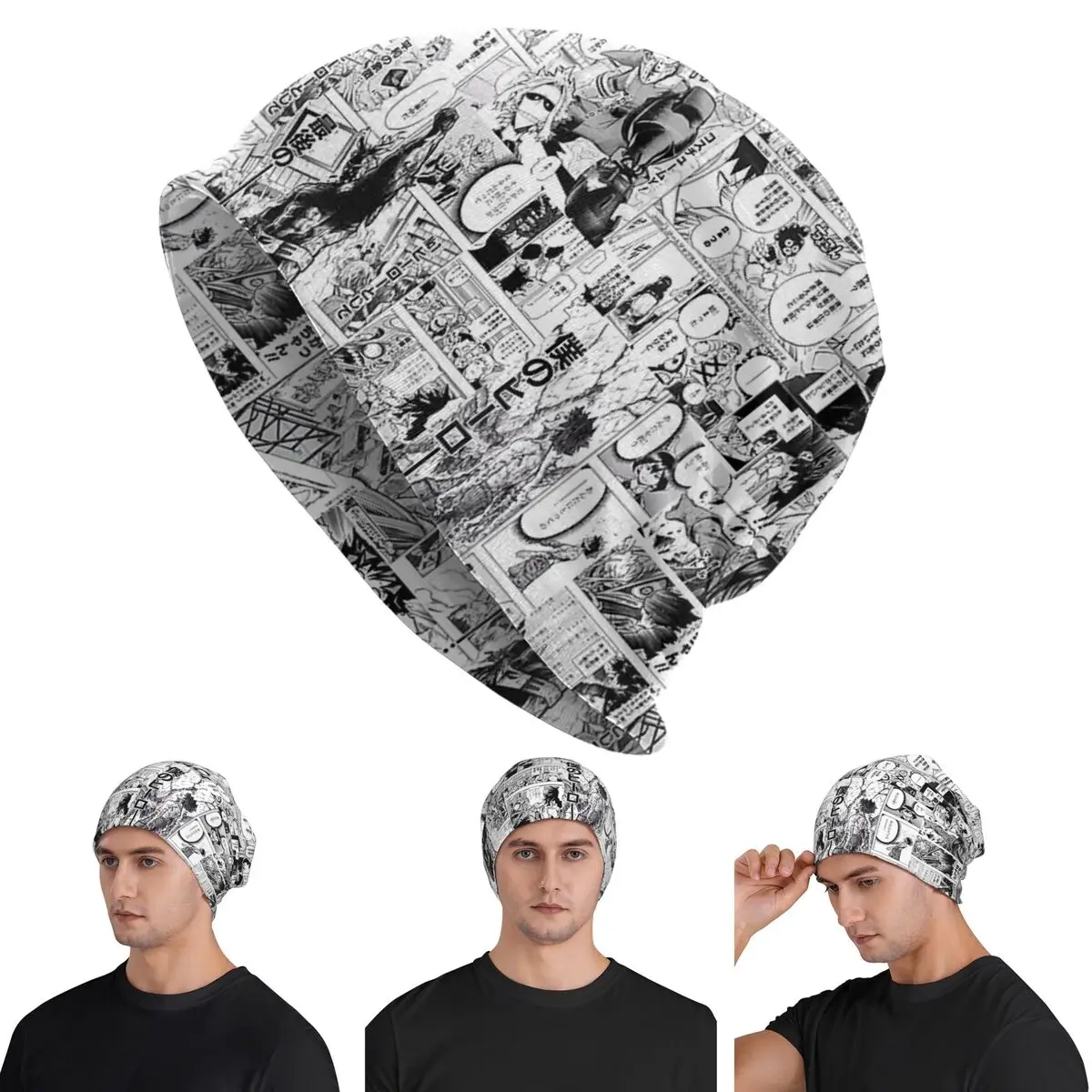 

My Hero Academy манга коллаж Skullies шапки шапки теплая осенне-зимняя уличная шапка вязаная шапка для мужчин женщин взрослых