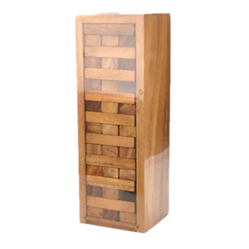 

YSUN-Wood Tumbling Tower Game - Perfect For Party Games, Outdoor Games For Adults And Family, Classic Stacking Block Games,L Dur