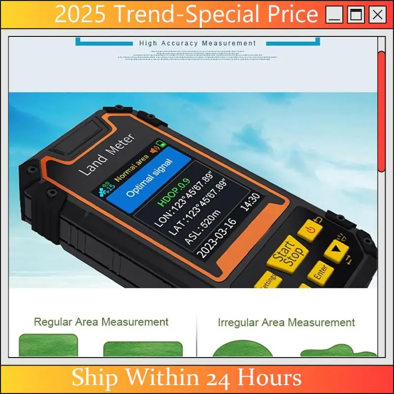 

A61Z Deals Land Meter, Handheld Area Measurement Tool, Color Screen Measuring Instrument S3, Suitable For Farmland