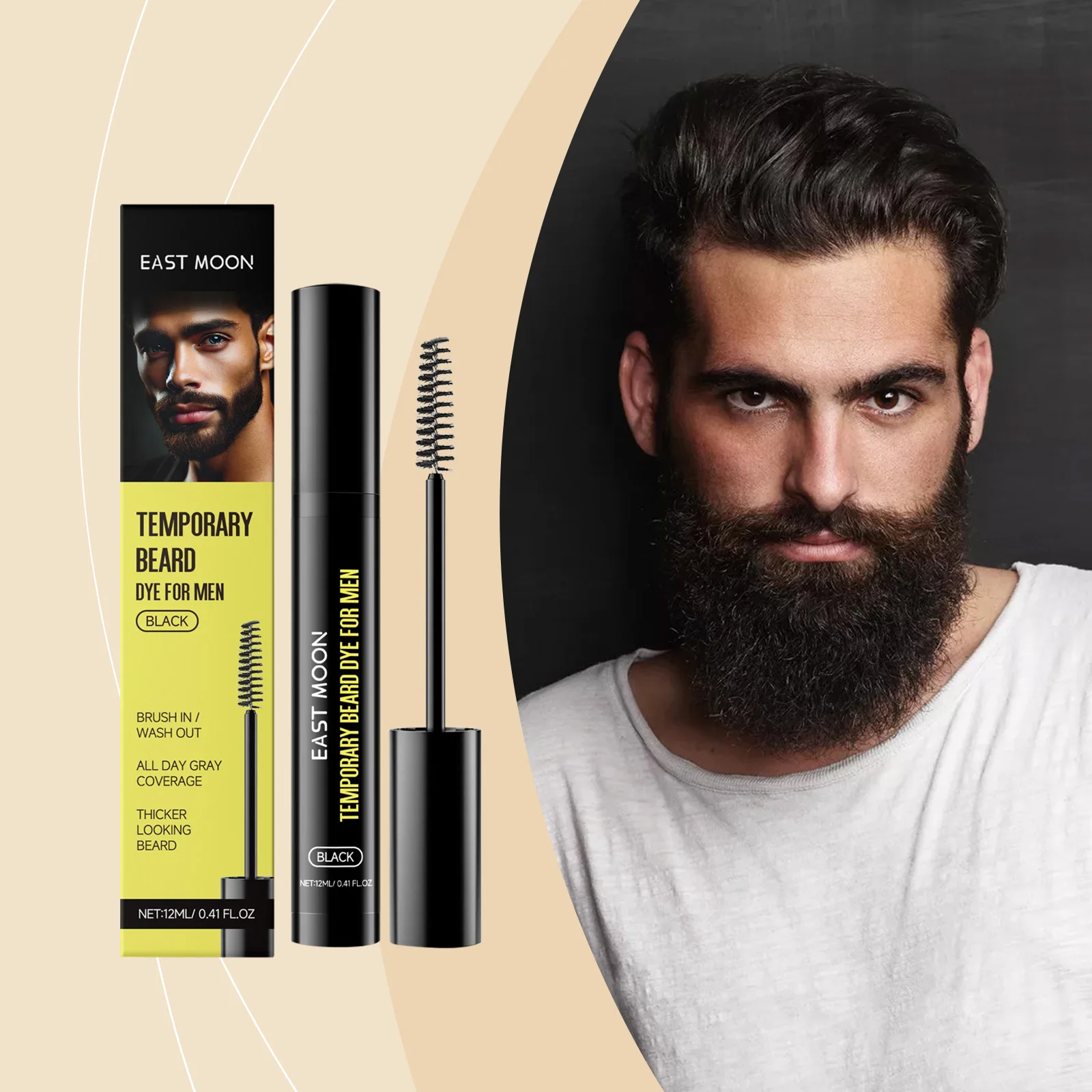 

100%Natural Accelerate Facial Hair Grow Beard Essential Oil Hair and Beard Growth Oil Men Beard Grooming Products Skin Care