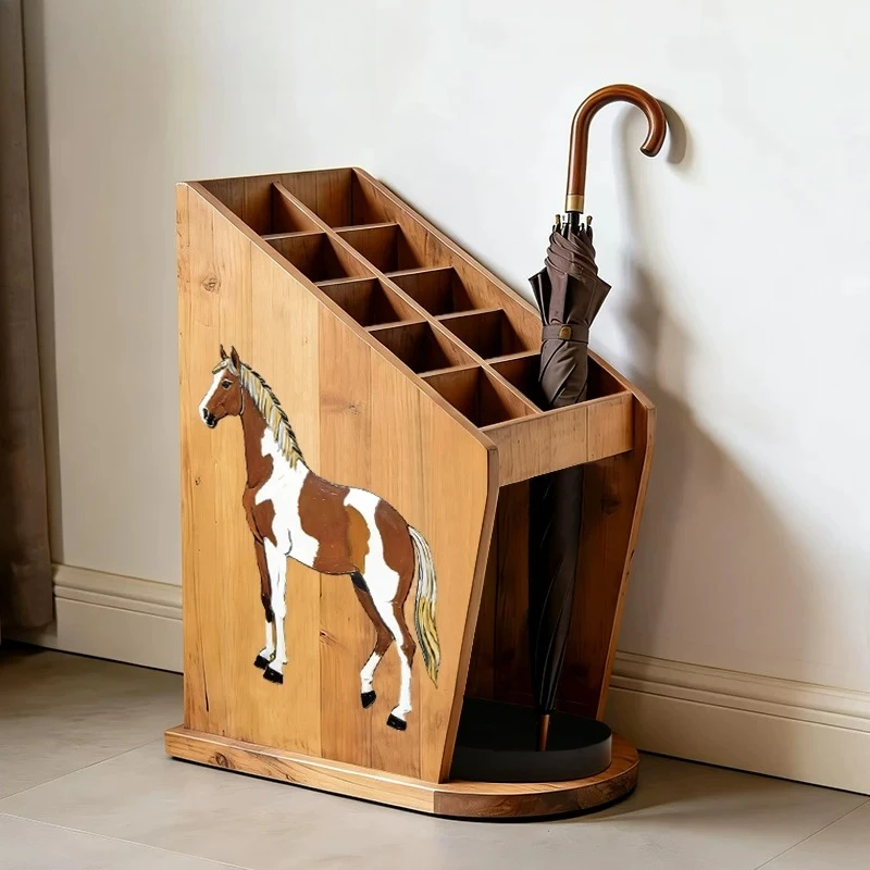 Solid wood umbrella barrel Commercial hotel umbrella frame, like creative design umbrella storage barrel