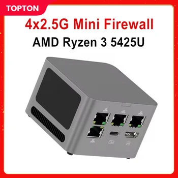 Topton Super Mini Firewall PC M1 AMD Ryzen 3 5425U 4x2.5G LAN i226-V 8GB LPDDR4 Pocket Mini Gaming Computer Proxmox pfSense ESXi