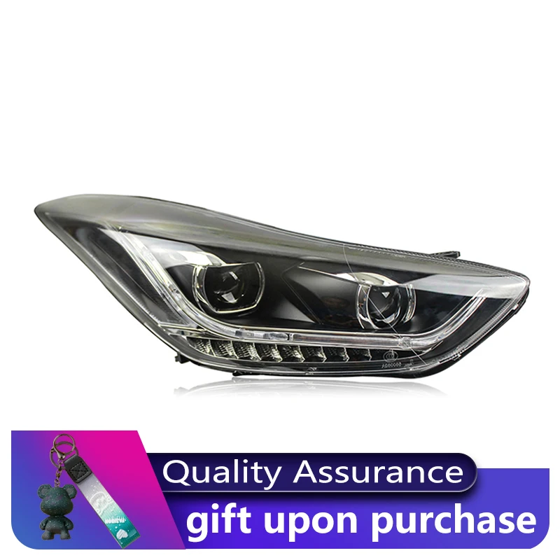 Auto Headlights For Hyundai Elantra 2012-2017 Front Light DRL Head Lamp Turn Signal Dynamic LED Projector Lens Car Accessories