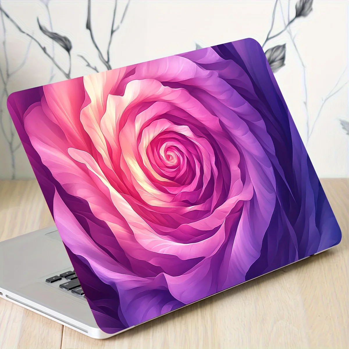 

2 упаковки виниловых наклеек для ноутбука и планшета с цветочным узором, светло-бежевого цвета - водонепроницаемая, устойчивая к царапинам художественная защита для ноутбуков своими руками