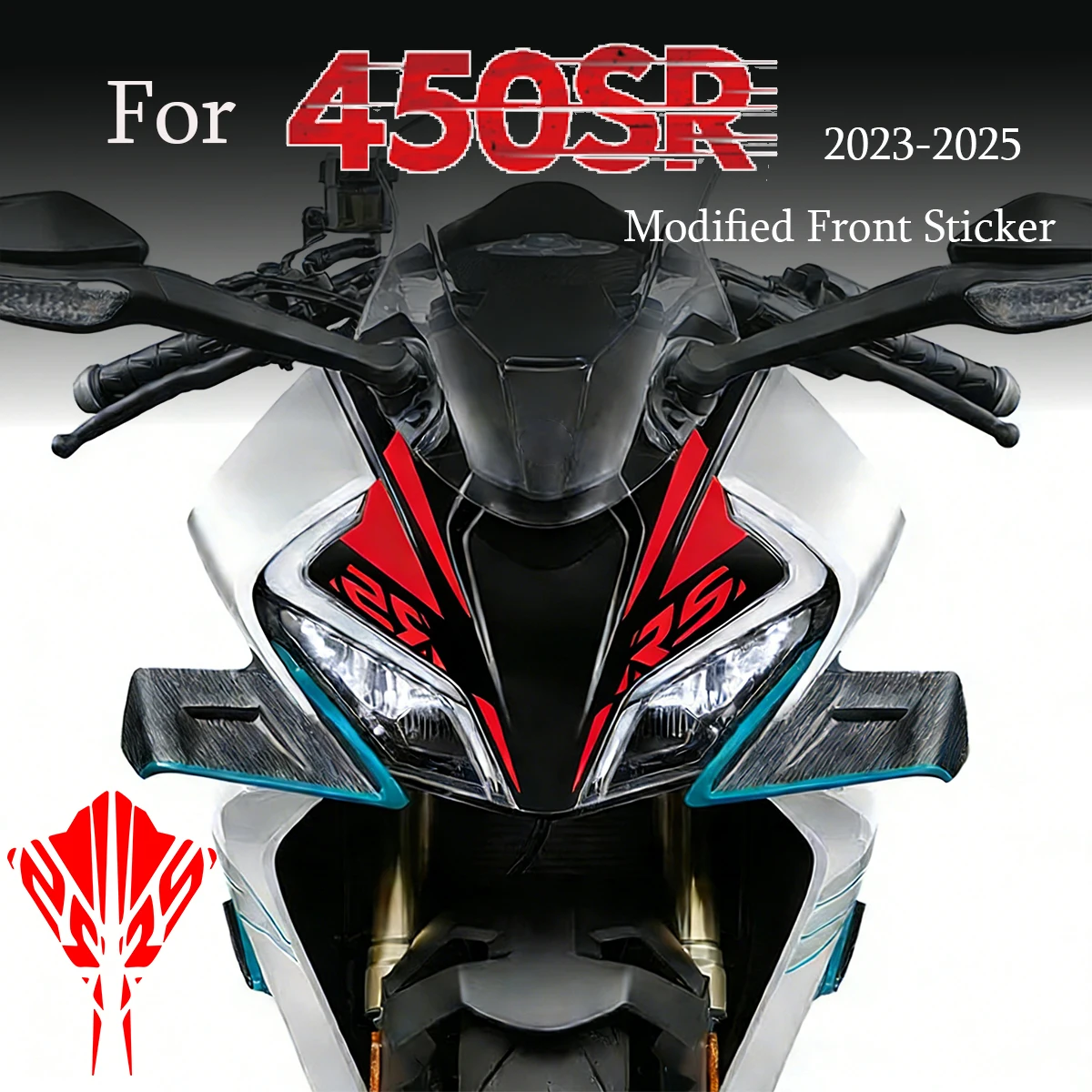 For 450SR Headlight Graphic Refletive Vinyl Sticker Kit 450 SR Custom Front Fairing Decal Motorcycle Waterproof Accessories