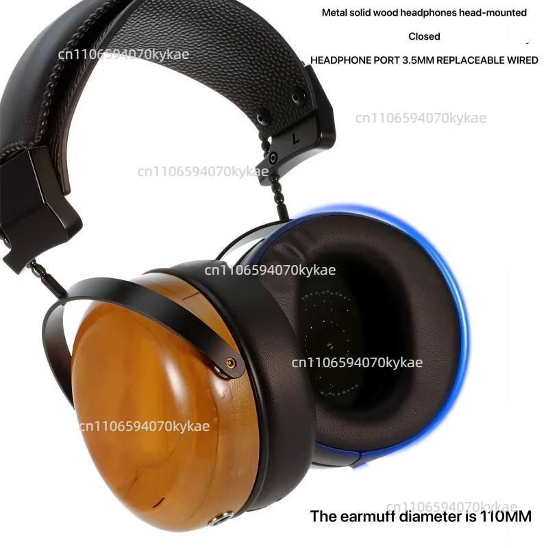 Fever Music Wooden Bowl Headphones | Metal Wood Shell 110mm Cavity | 53mm Large Dynamic Ring Headphones