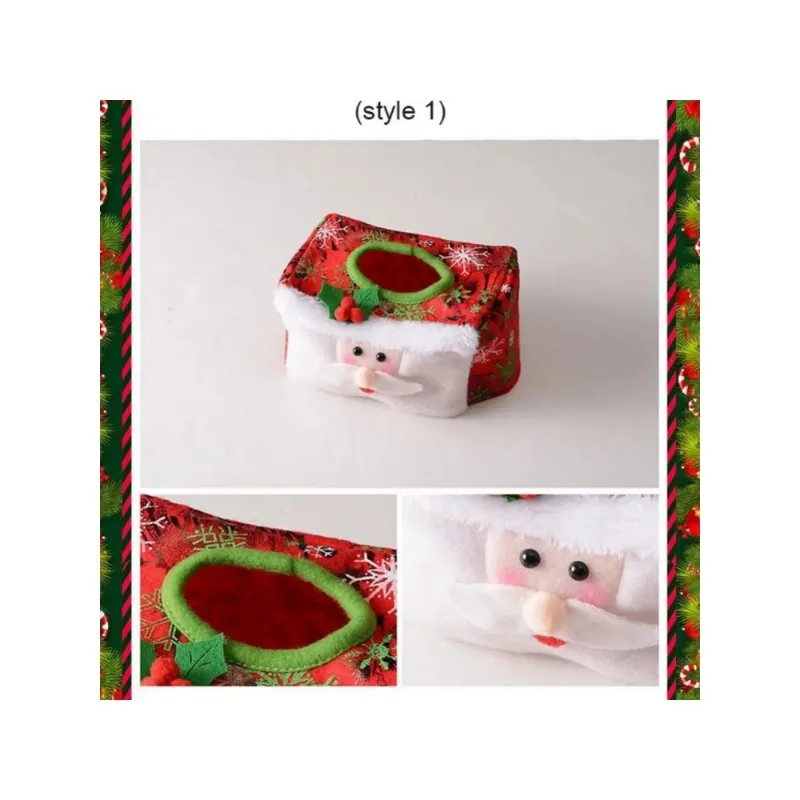 Christmas Tissue Box Cute Tissue Case Paper Towel Case Holder Office Kitchen Living Room Home Desktop Decor Napkin Paper Cover