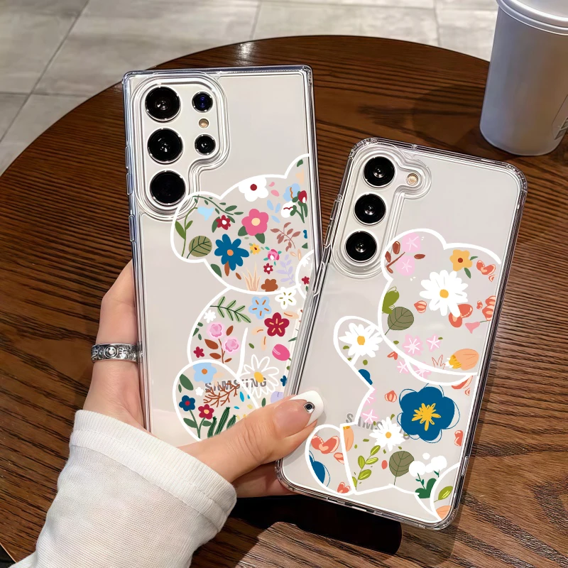 Cute Teddy Bear Bowknot Phone Case For Samsung Galaxy S26 S25 Ultra A57 A56 5G A36 A26 A16 A07 A55 A15 A54 S24 S23 Plus FE Cover view 3