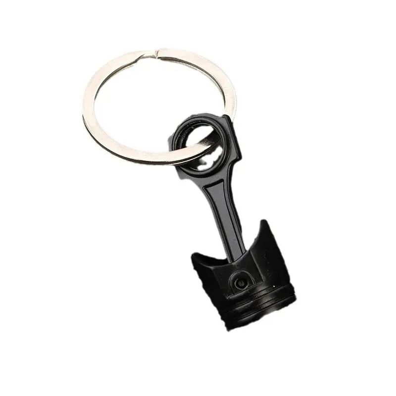 1pc Creative Car Modified Engine Piston Metal Keychain For Men, Multifunctional Car Modified Waist Hanging, Fashion Keychain