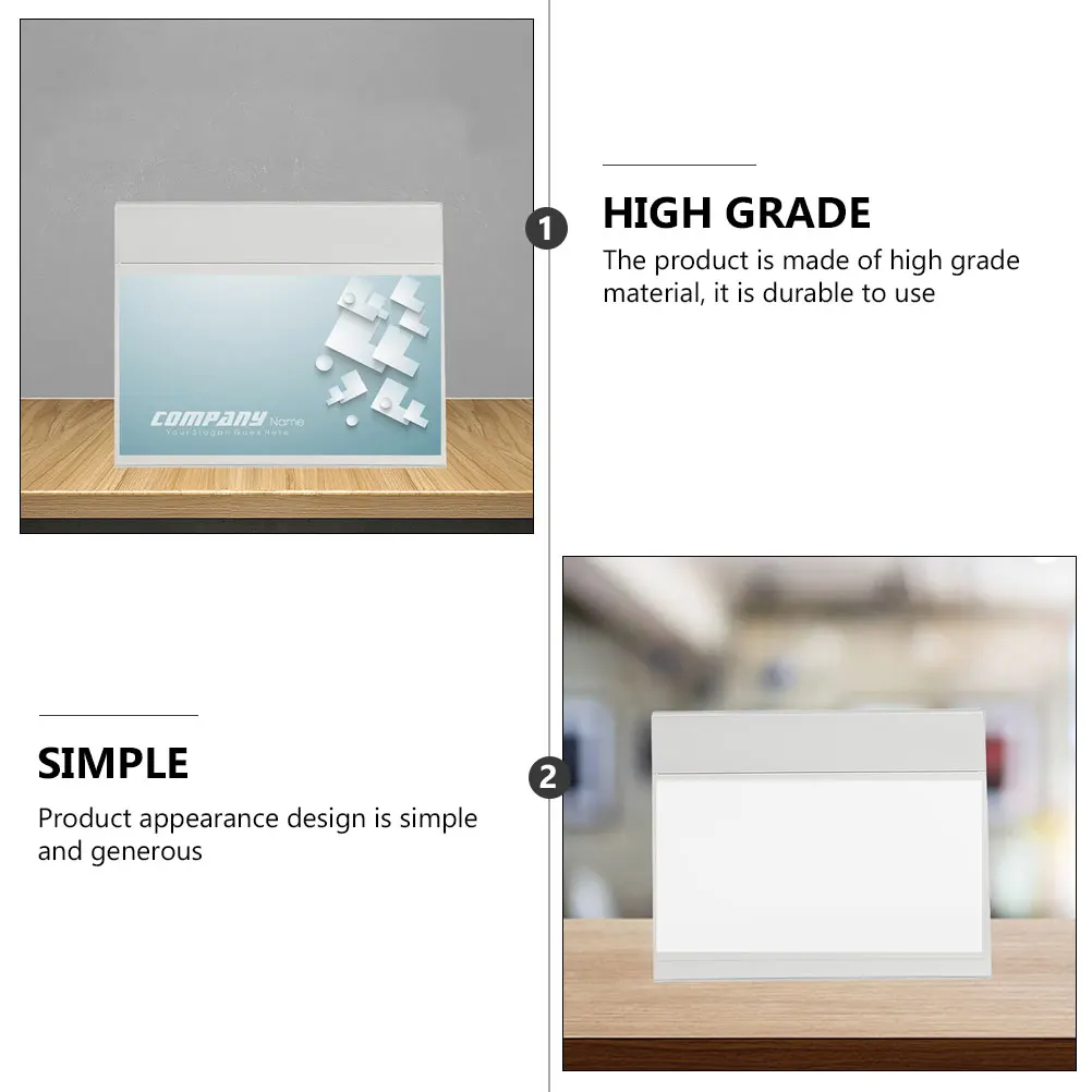 

6pcs Acrylic Price Ticket Display Stand For Office Conference Label Rack Advertising Clip High Grade Material Simple