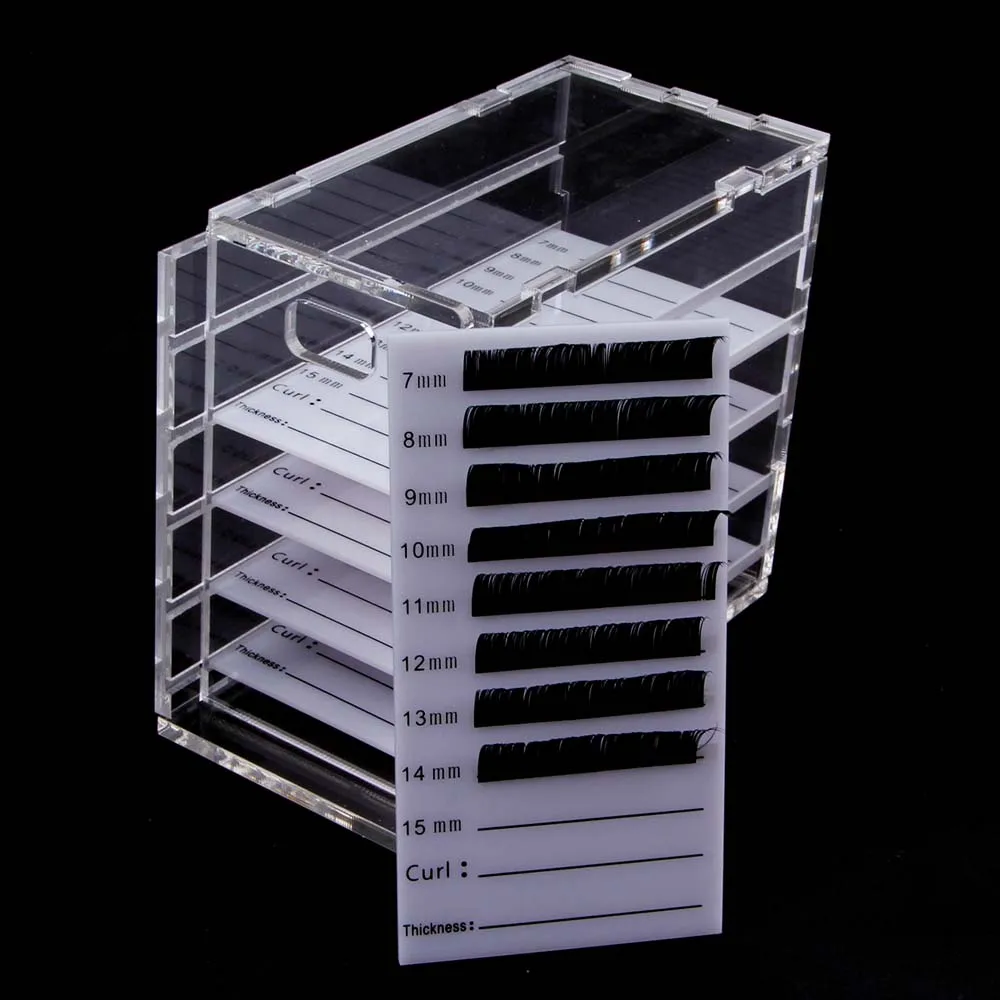 

5 Layers Eyelash Storage Box Makeup Display Container Eyelashes Pallet Holder Grafting Plate Eyelash Transparent Box Dropship