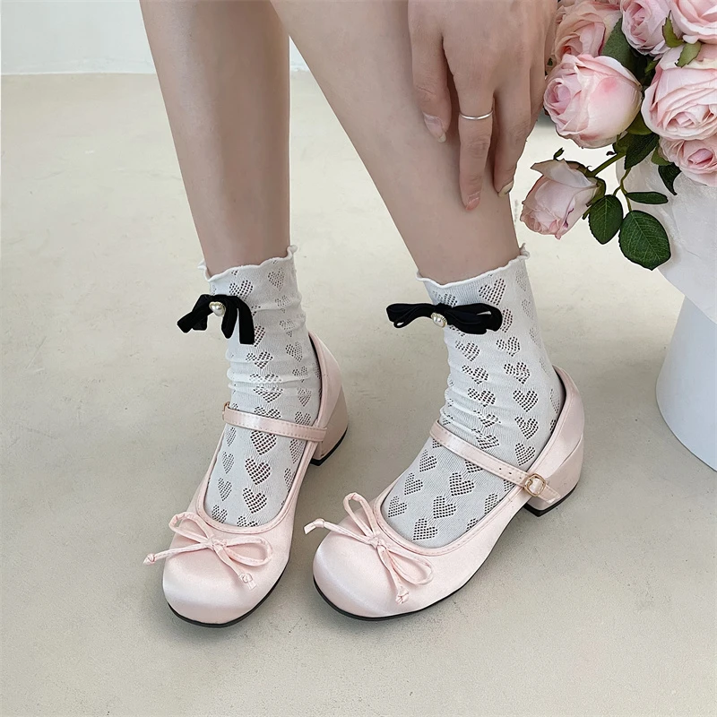 

Spring Autumn Mary Jane Shoes Fashion Shallow Round Toe Mid Heel Shoes Ladies Elegant Outdoor Single Pumps Shoes Zapatos Mujer