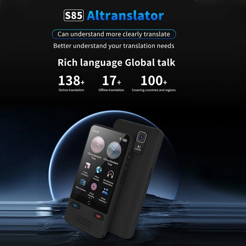 Portable Voice Translator Big Screen 138 Languages Voice Tradutor Intelligent Real Time Translating Offline Translation