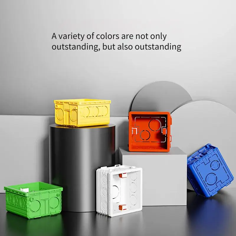 Type 86 Universal Dark Box High-Strength Plastic Color Wire Box for Household Switch Socket Concealed Wiring Organiser