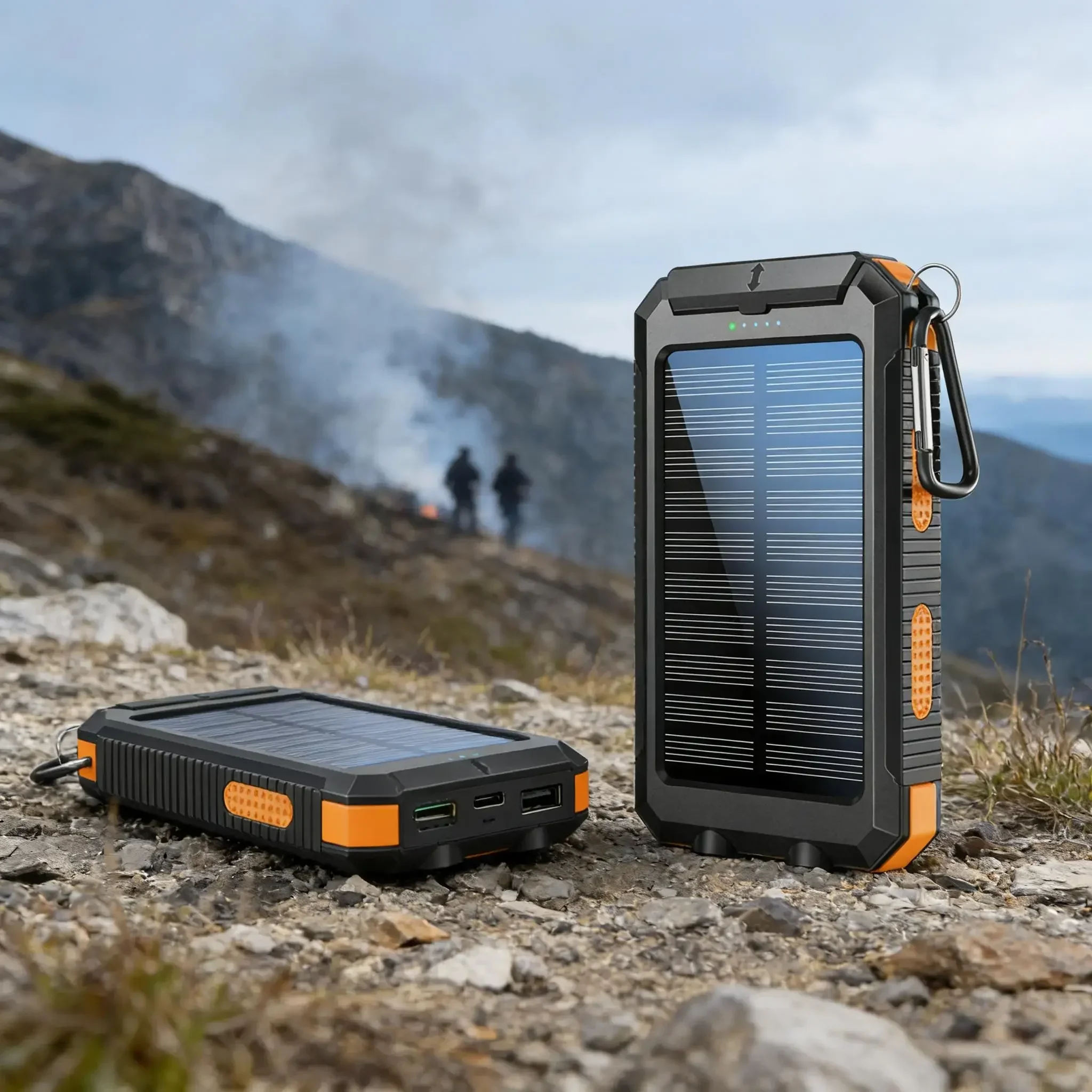 

2026 Trend 10000mAh Solar Power Bank Waterproof Fast Charging Portable Outdoor Charger