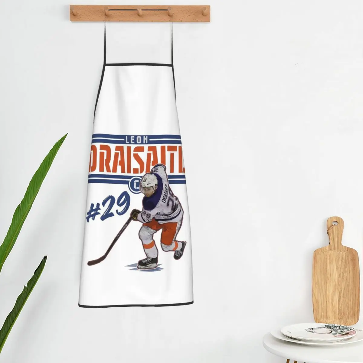 مريلة كونور ماك ديفيد 97 لمحبي إدمونتون أويلرز، مريلة مطبخ الطبخ، مريلة بدون أكمام، تنظيف المطبخ بينافور