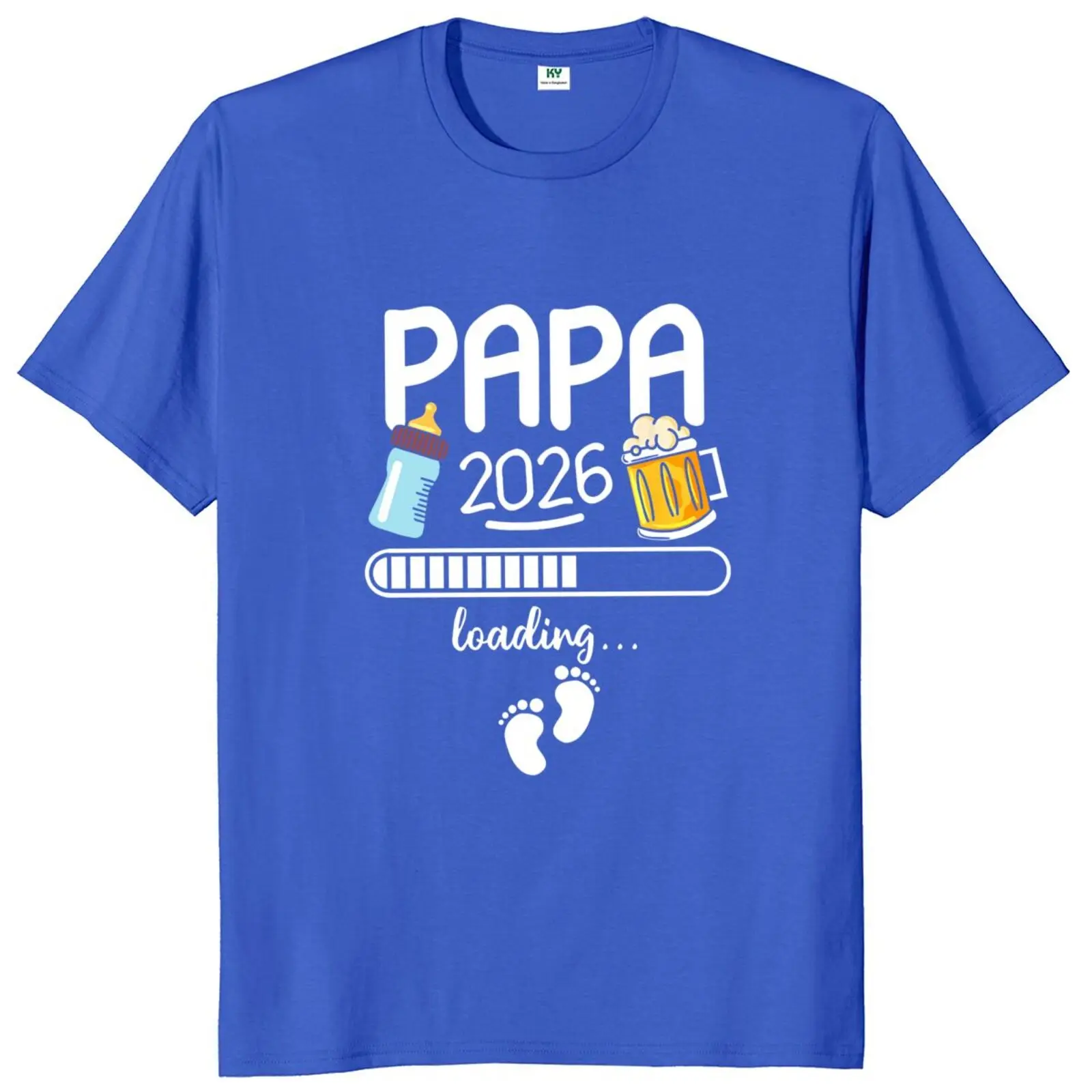 Papa 2026 2025 T Shirt Funny Future Dad Beer Lovers Gift Tee Tops 100% Cotton Unisex O-neck Oversized T-shirts EU Size image 2