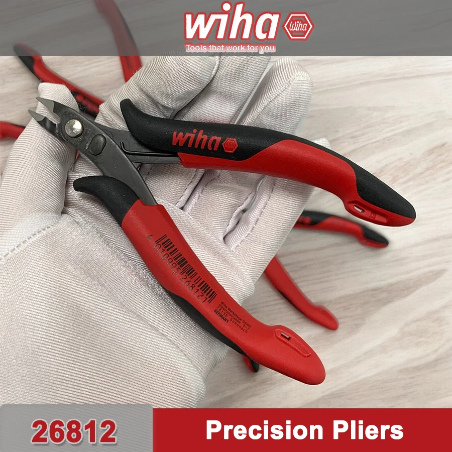 WIHA Electronic Precision Pliers 118mm Pointed Head Engineering Side Cutter Flush-cutting 26812