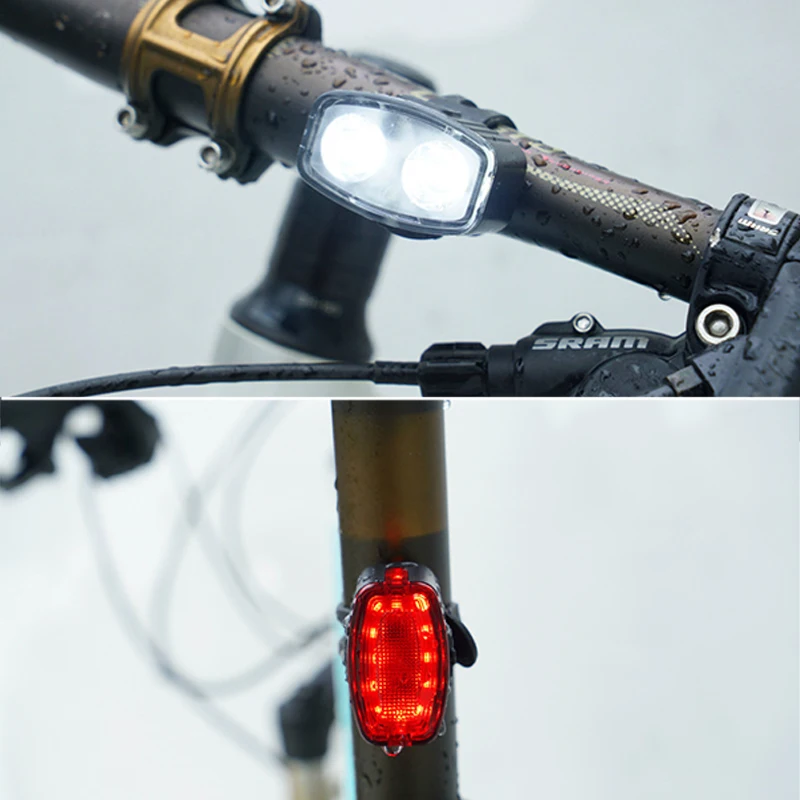 Front Rear Bike Lights LED Front Lamp Taillight Cycling Back Rechargeable Lighting Rearlight Warning Lamp Safety Light Seatpost