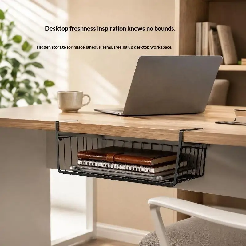 Carbon Steel Under Cabinet Hanging Storage Rack Large Capacity Easy Install For Kitchen Pantry Storage