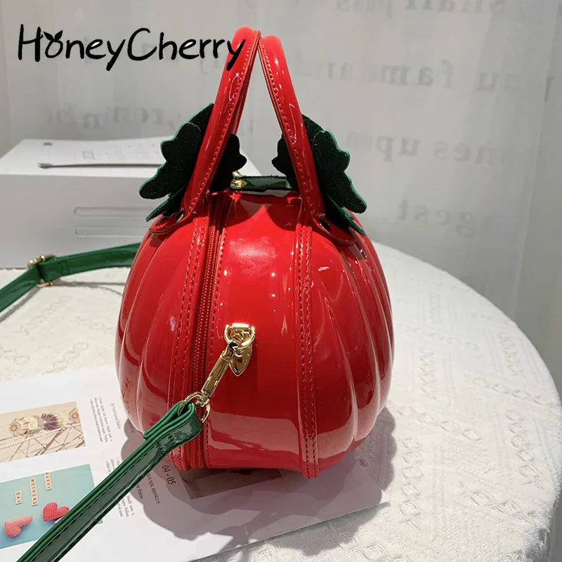 Spring And Summer New Women Bag Portable Messenger Bag PU Women Bags Pumpkin Shape Creative Handbags