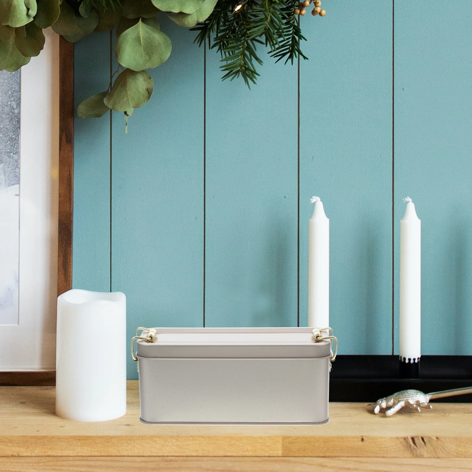 Rectangular Metal Box Iron Storage Tin Container Multipurpose for Cookies Candy Snacks Decorative Storage Box Tin Cans with Lids