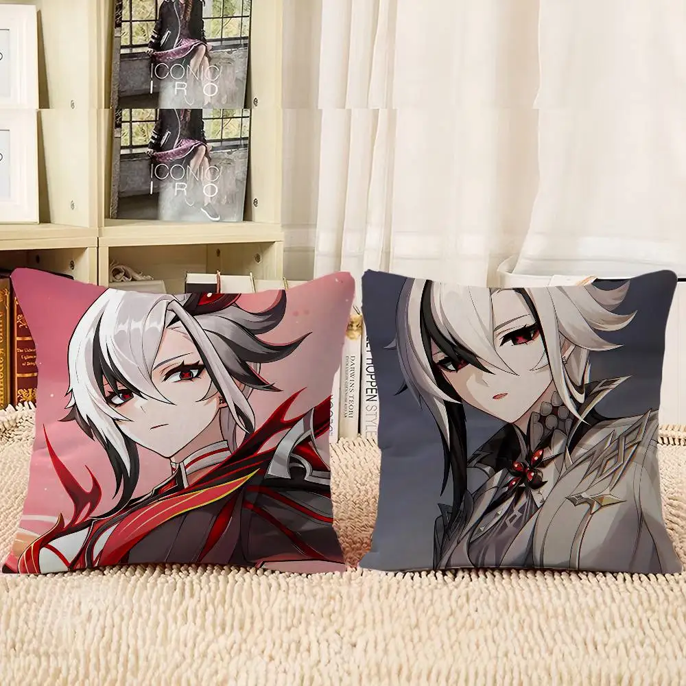 

Наволочка GenshinS Impact Arlecchino-O Съемный моющийся чехол для подушки – всесезонный мягкий лен