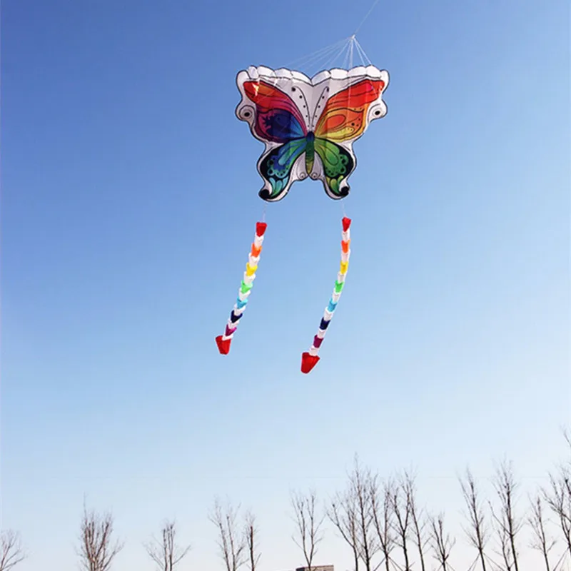 Cometas de mariposa voladora, cometas profesionales de nailon, carrete de ala delta para volar, envío gratis