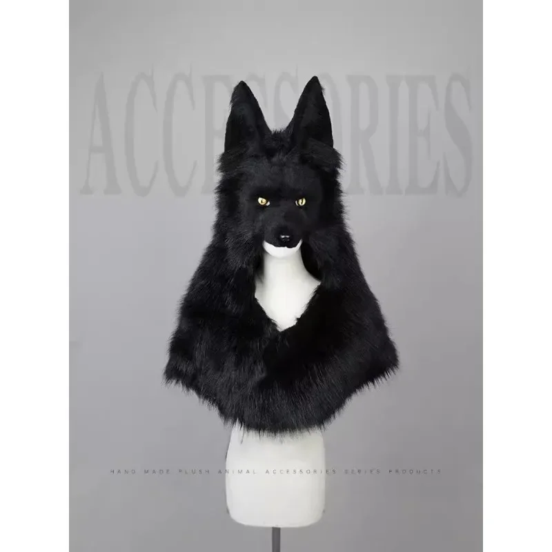 Furry Beast Fursuit Realistic Wolf Beast Head Half Pack Cover Accessories